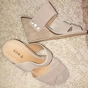 KDB sandal leather wedge heel